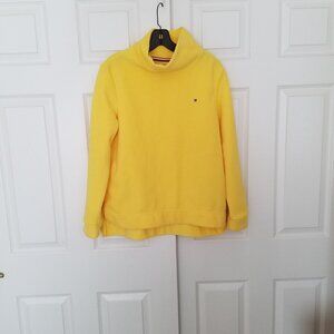 Tommy Hilfiger Womens L bright yellow fleece EUC